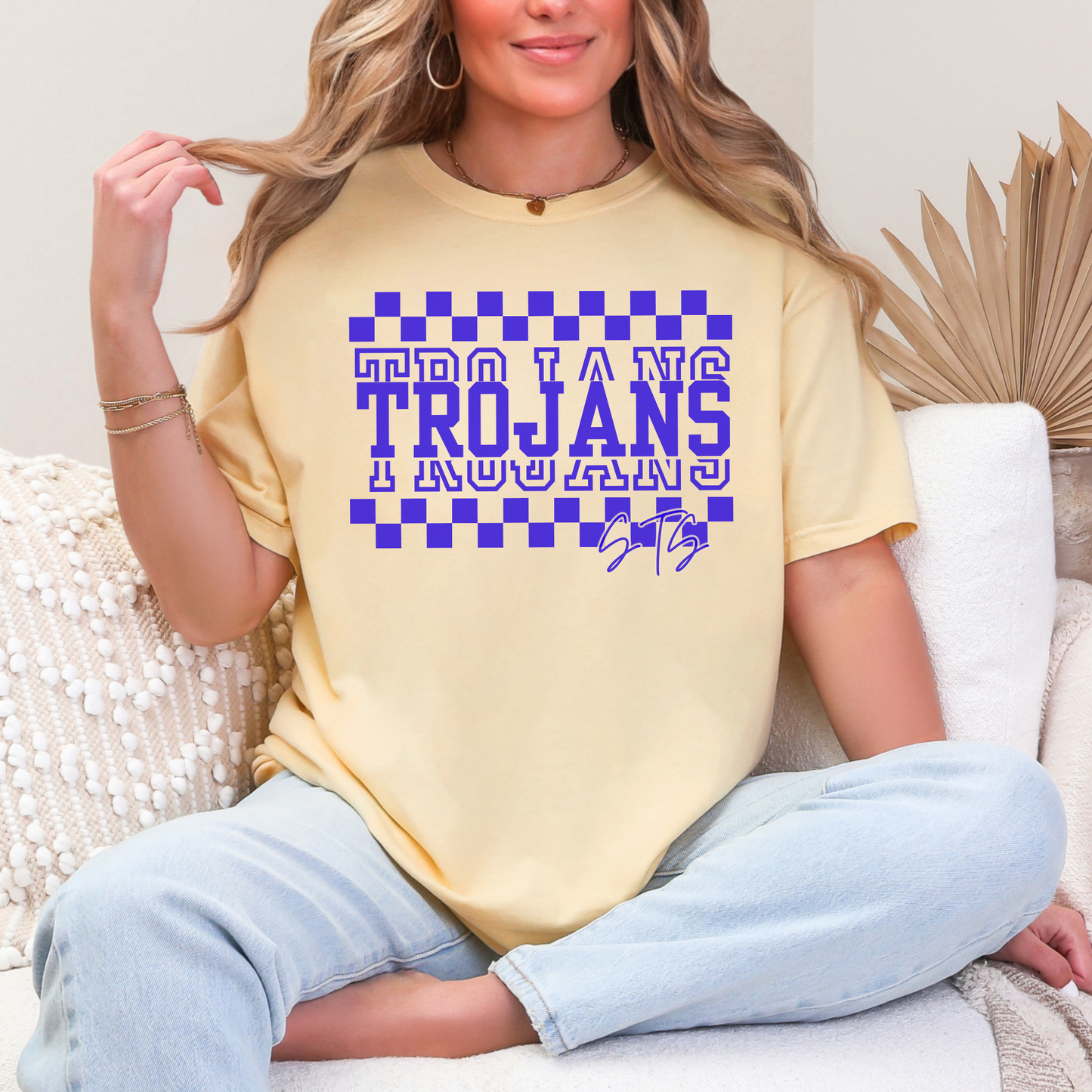 Checkered Trojans | Short Sleeve Adult Tee