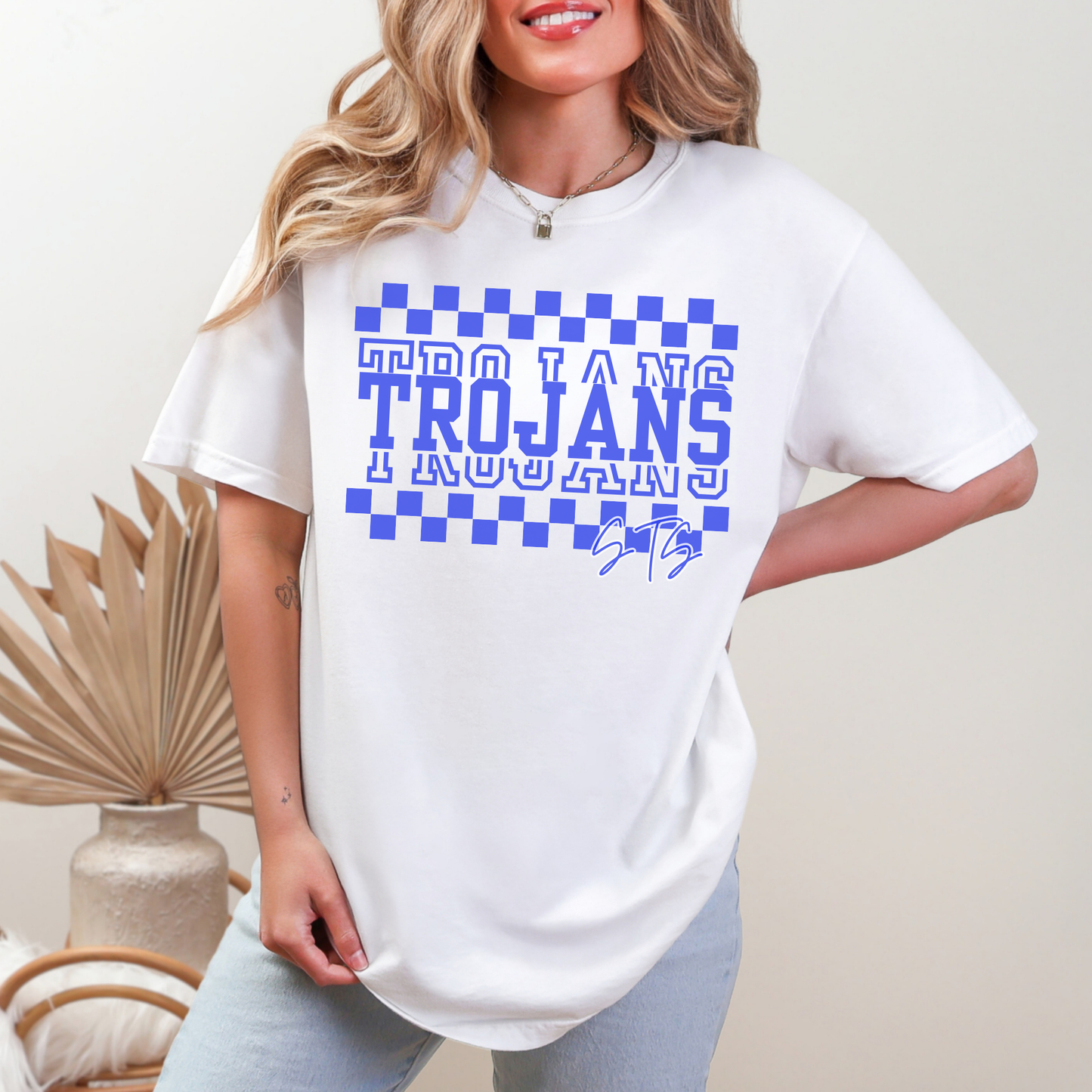 Checkered Trojans | Short Sleeve Adult Tee