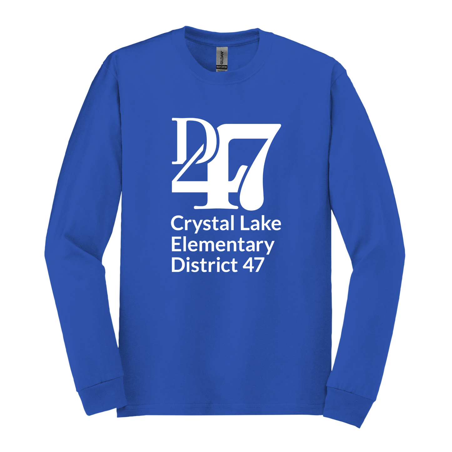 CL D47 Logo Vertical White | Long Sleeve Adult Tee