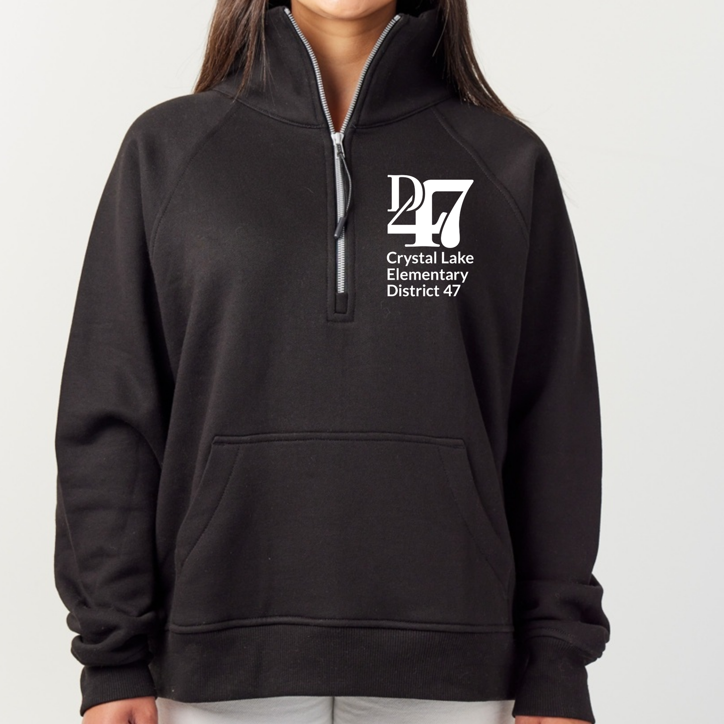 CL D47 Pocket Logo | Adult Quarter Zip Fleece