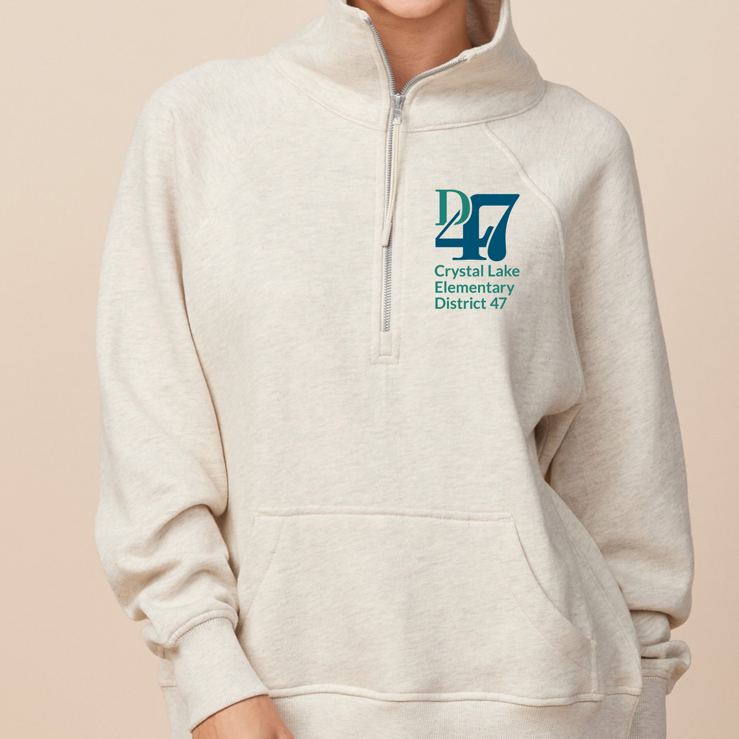 CL D47 Pocket Logo | Adult Quarter Zip Fleece