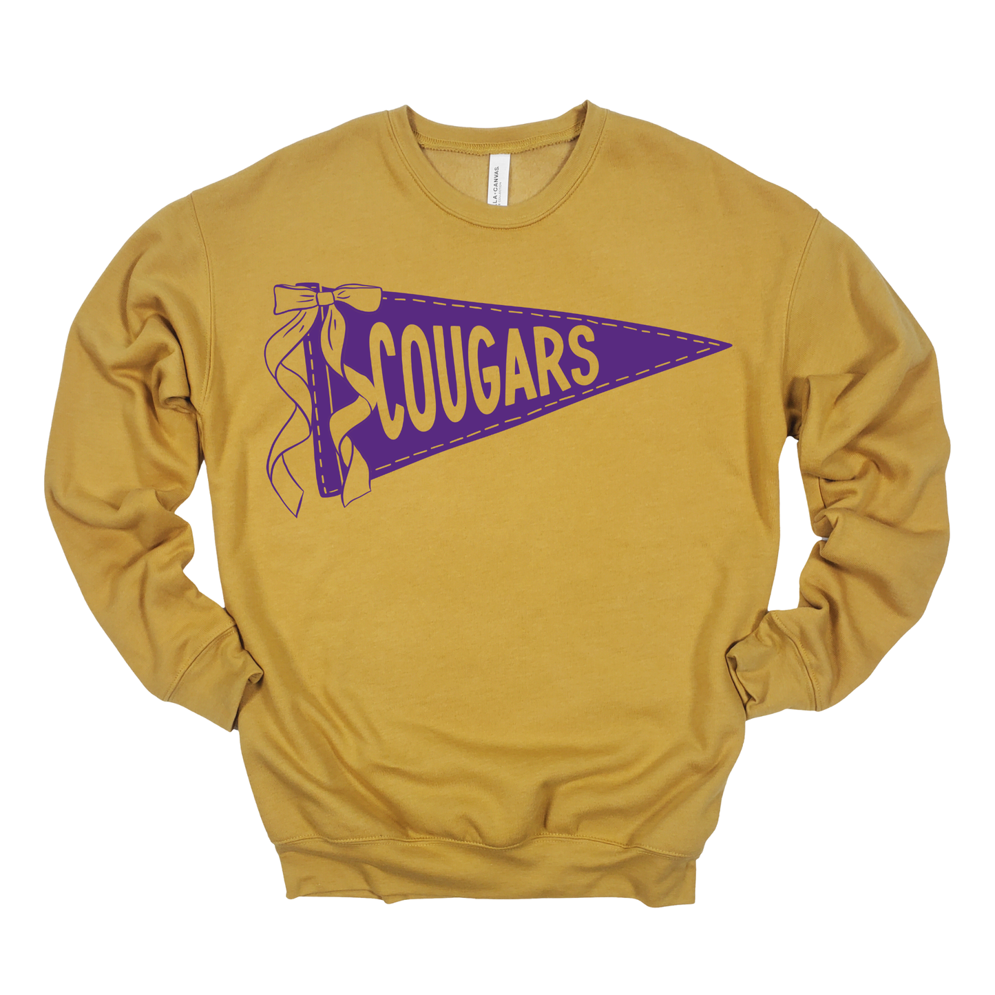 Cougars Bow Flag | Adult Crewneck