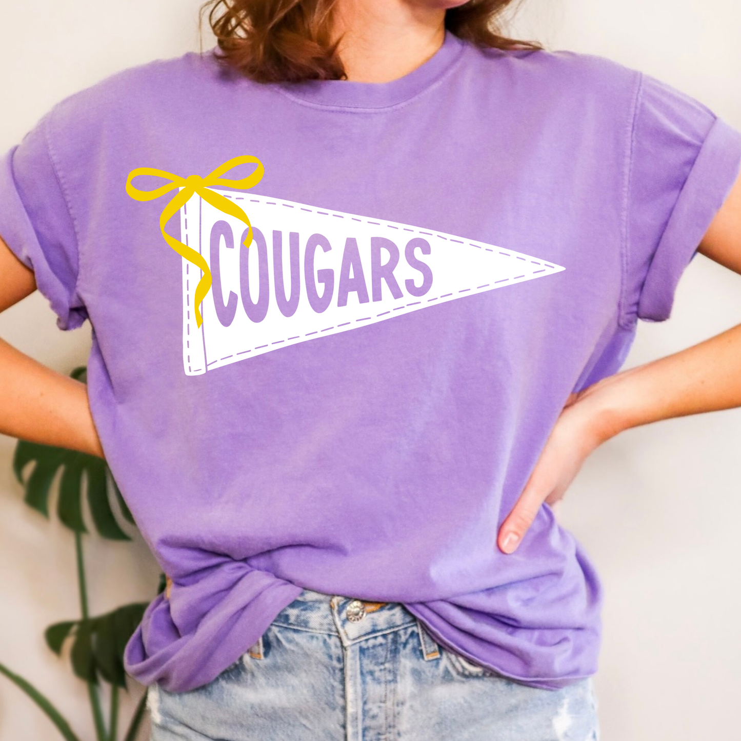 Cougars Bow Flag | Short Sleeve Adult Tee