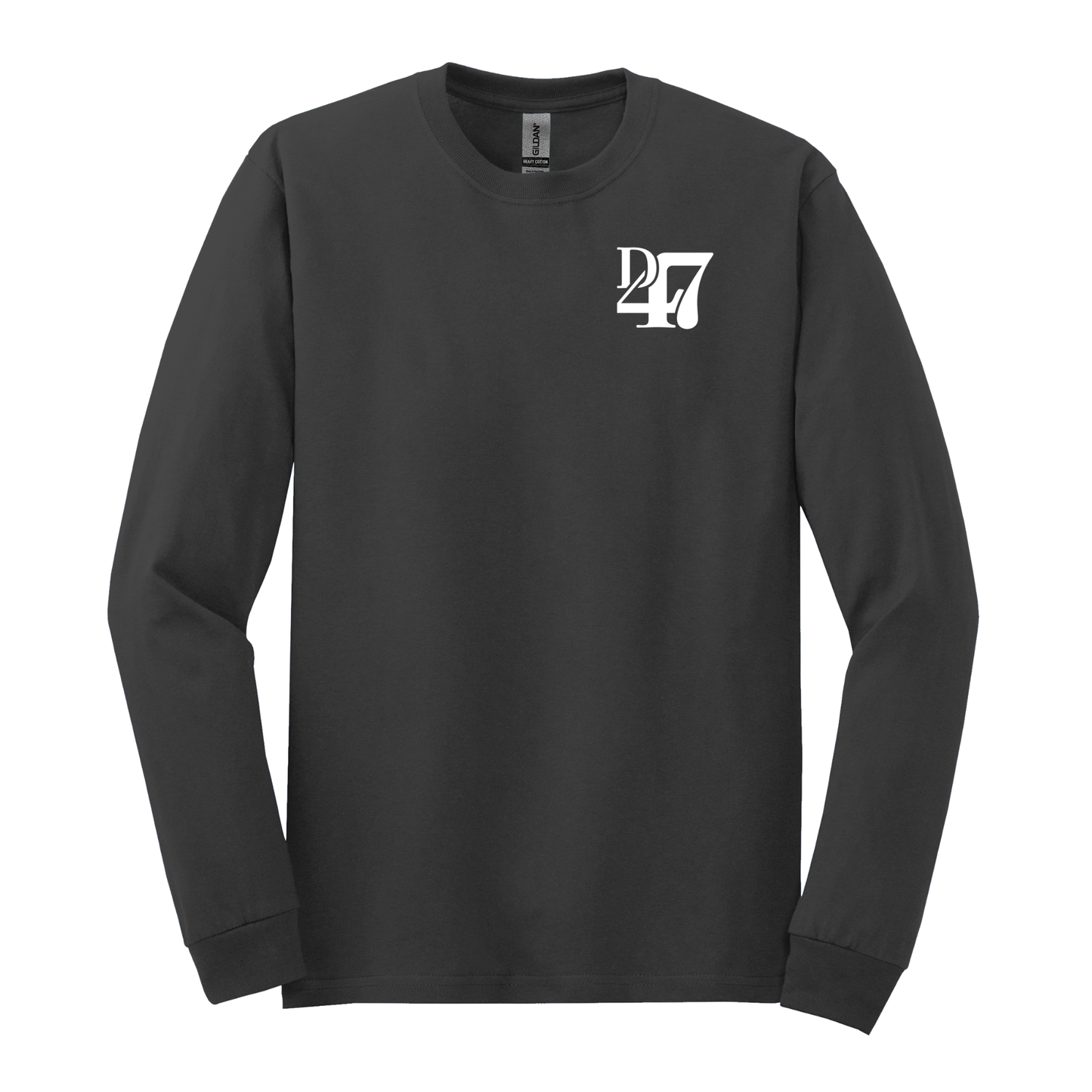 D47 Logo White | Long Sleeve Adult Tee