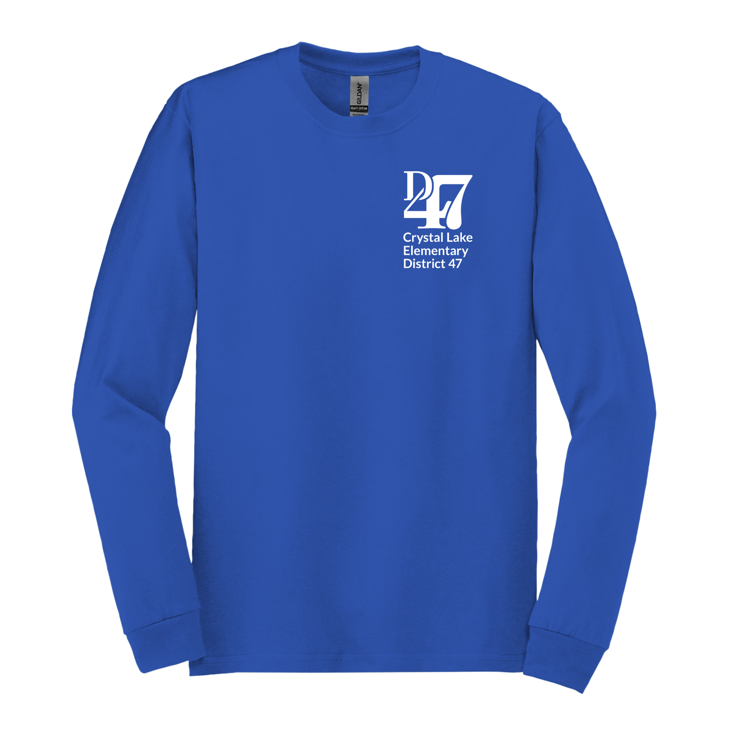 CL D47 Pocket Logo White | Long Sleeve Adult Tee