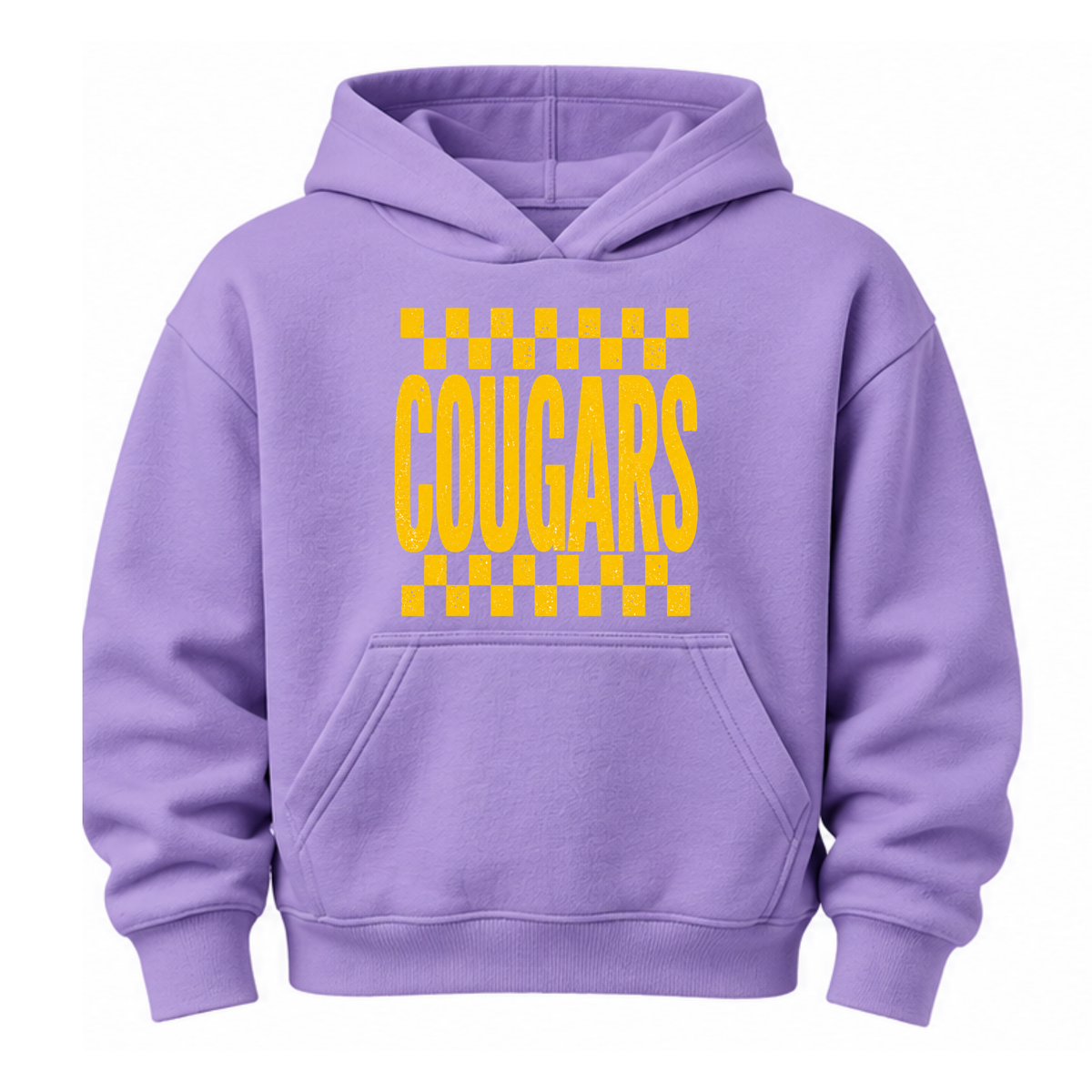 Checkered Cougars | Youth Hooded Sweatshirt