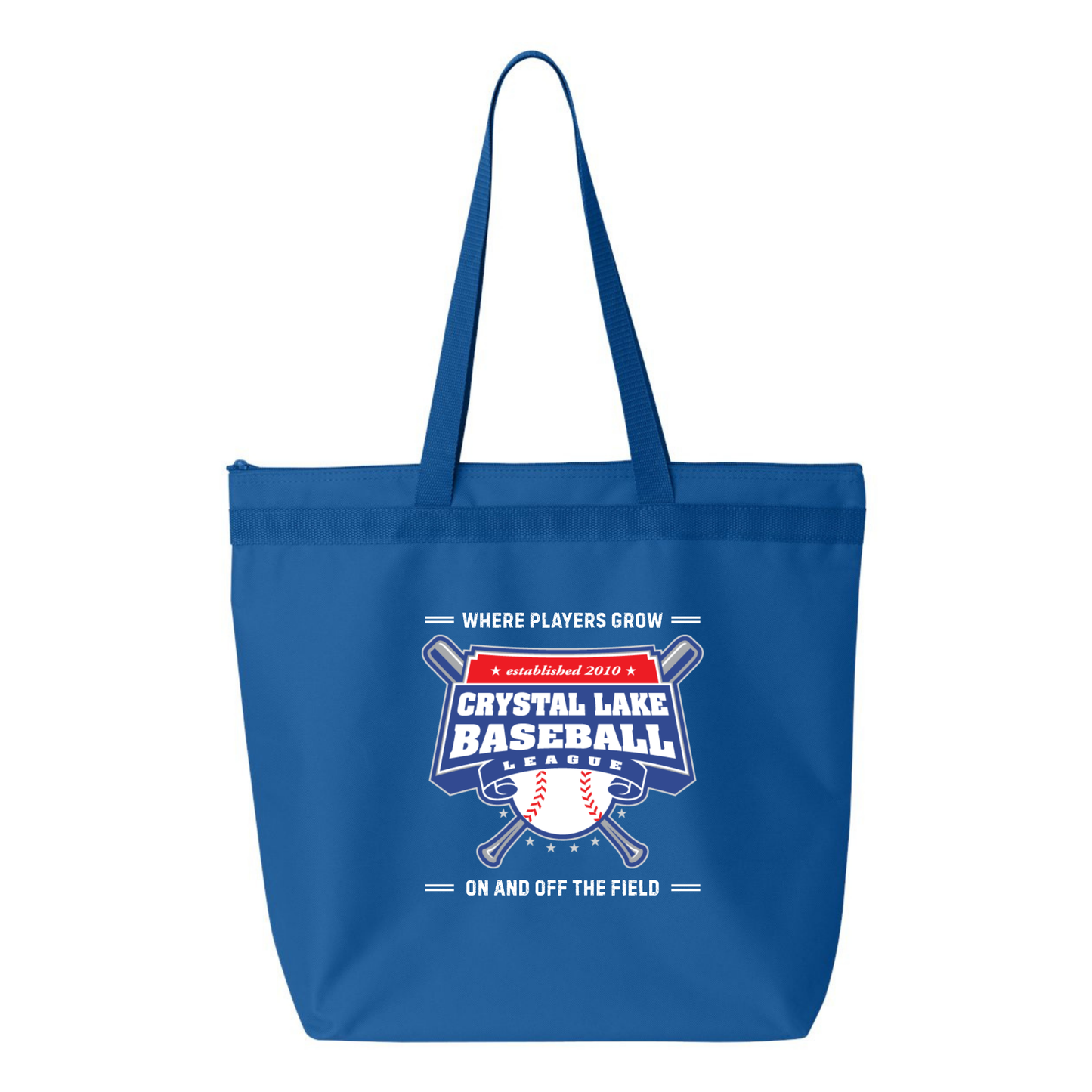 Crystal Lake Baseball | Zippered Tote Bag