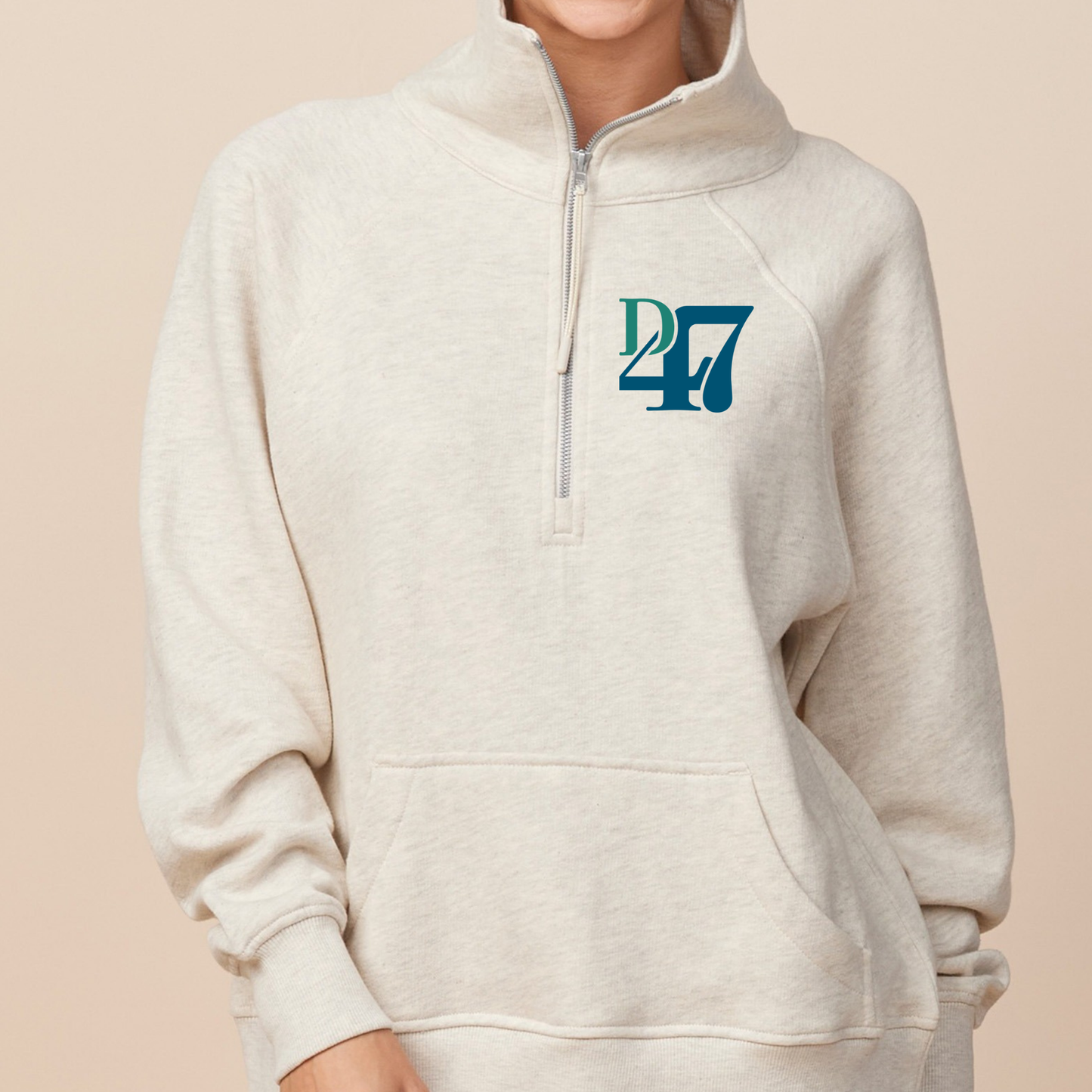District 47 Logo | Adult Quarter Zip Fleece