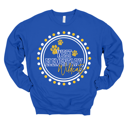 Polka Dot Wildcats | Adult Crewneck
