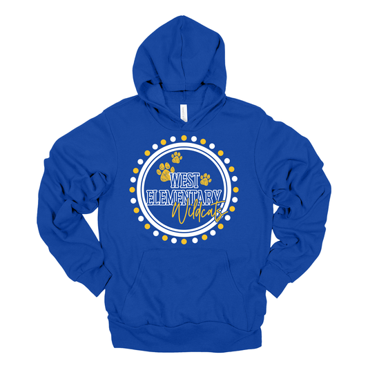 Polka Dot Wildcats | Adult Hooded Sweatshirt