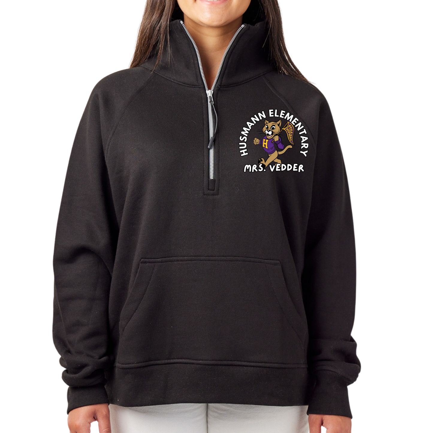 Personalized Husmann Elementary | Adult Quarter Zip Fleece