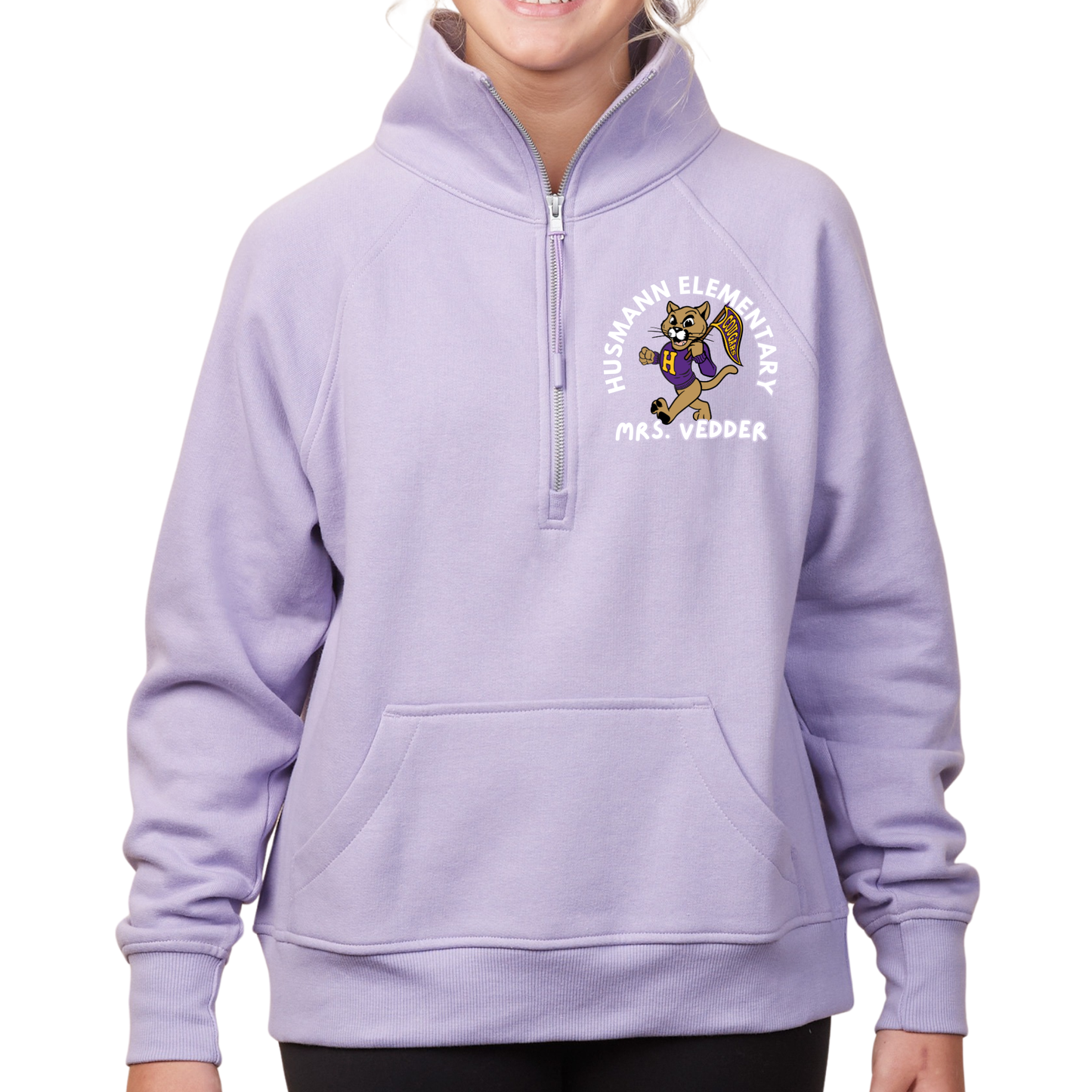 Personalized Husmann Elementary | Adult Quarter Zip Fleece