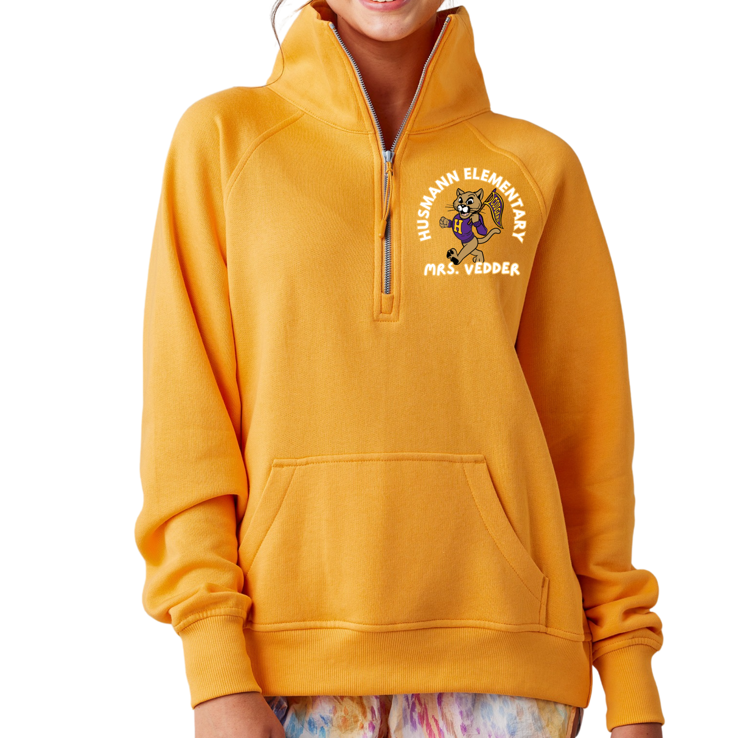 Personalized Husmann Elementary | Adult Quarter Zip Fleece