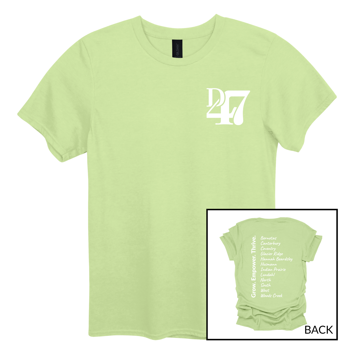 D47 Schools 2 White | Short Sleeve Adult Tee