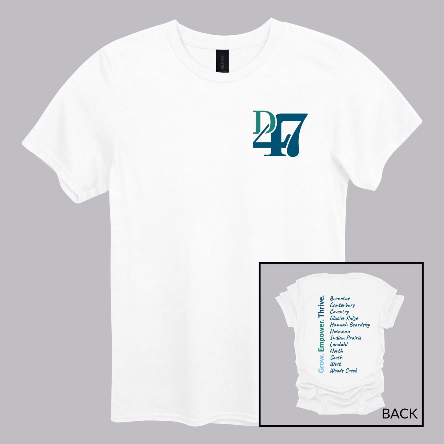 D47 Schools 2 Full Color | Short Sleeve Adult Tee