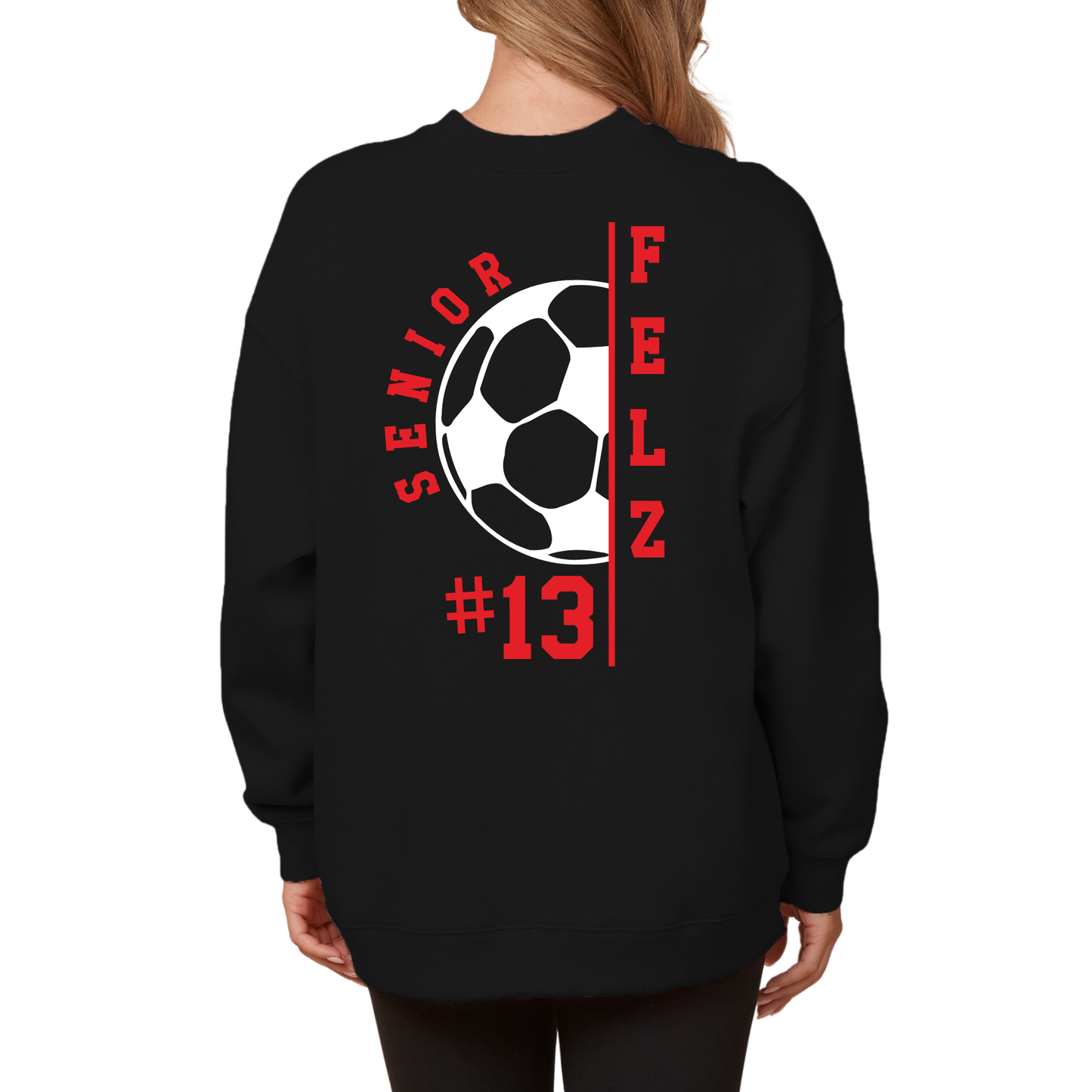 Senior HHS Soccer Personalized | Ladies Oversized Crewneck