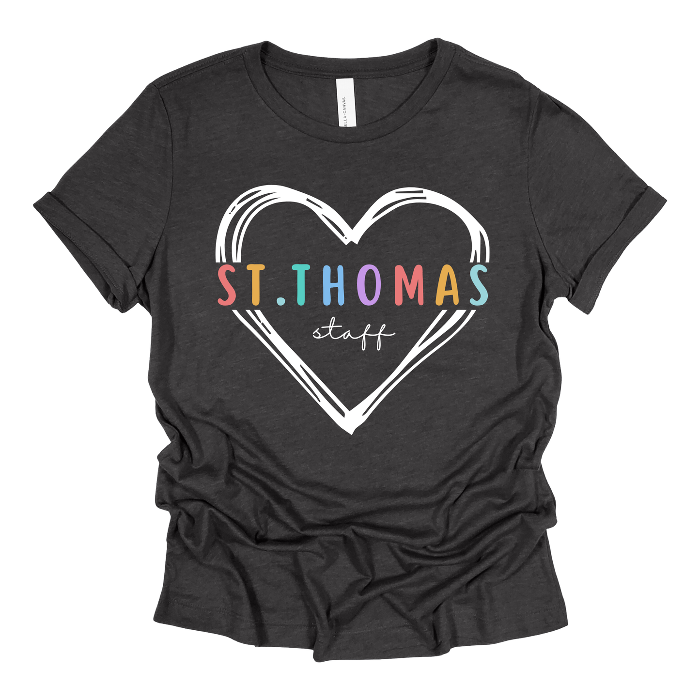 Personalized St. Thomas Heart | Short Sleeve Adult Tee