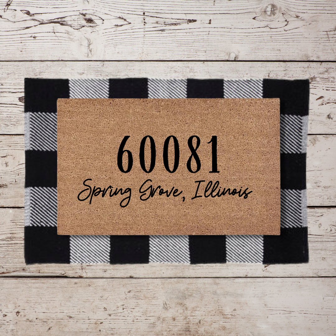 Spring Grove, Illinois Zip Code | Custom Doormat