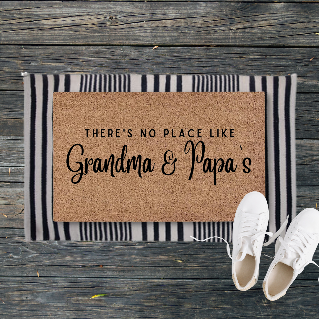 No Place Like Grandma & Papa's | Custom Doormat