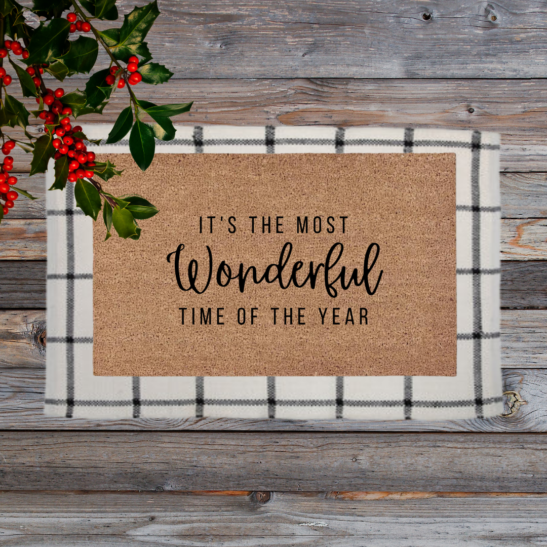 It's the Most Wonderful Time of the Year | Custom Doormat