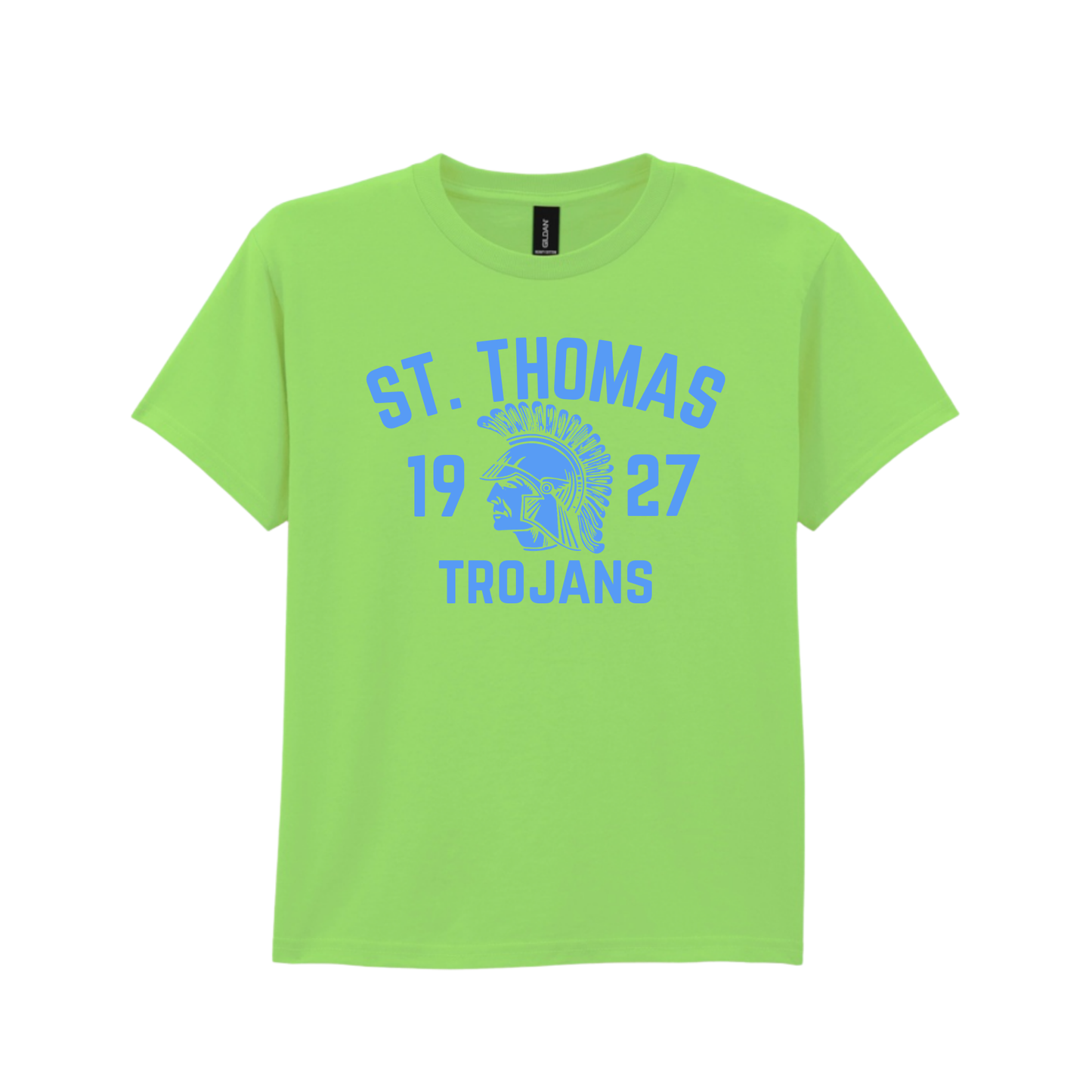 NEW! St. Thomas Trojans Varsity Neon | Short Sleeve Youth Tee
