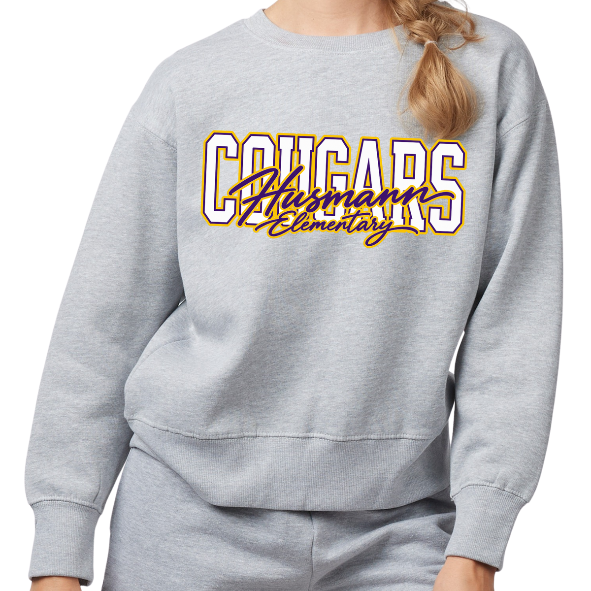 Cougars | Ladies Boxy Crewneck