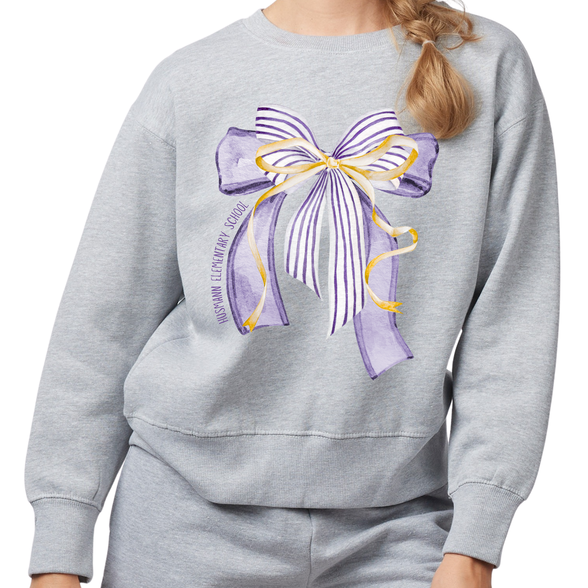 Husmann Bows | Ladies Boxy Crewneck