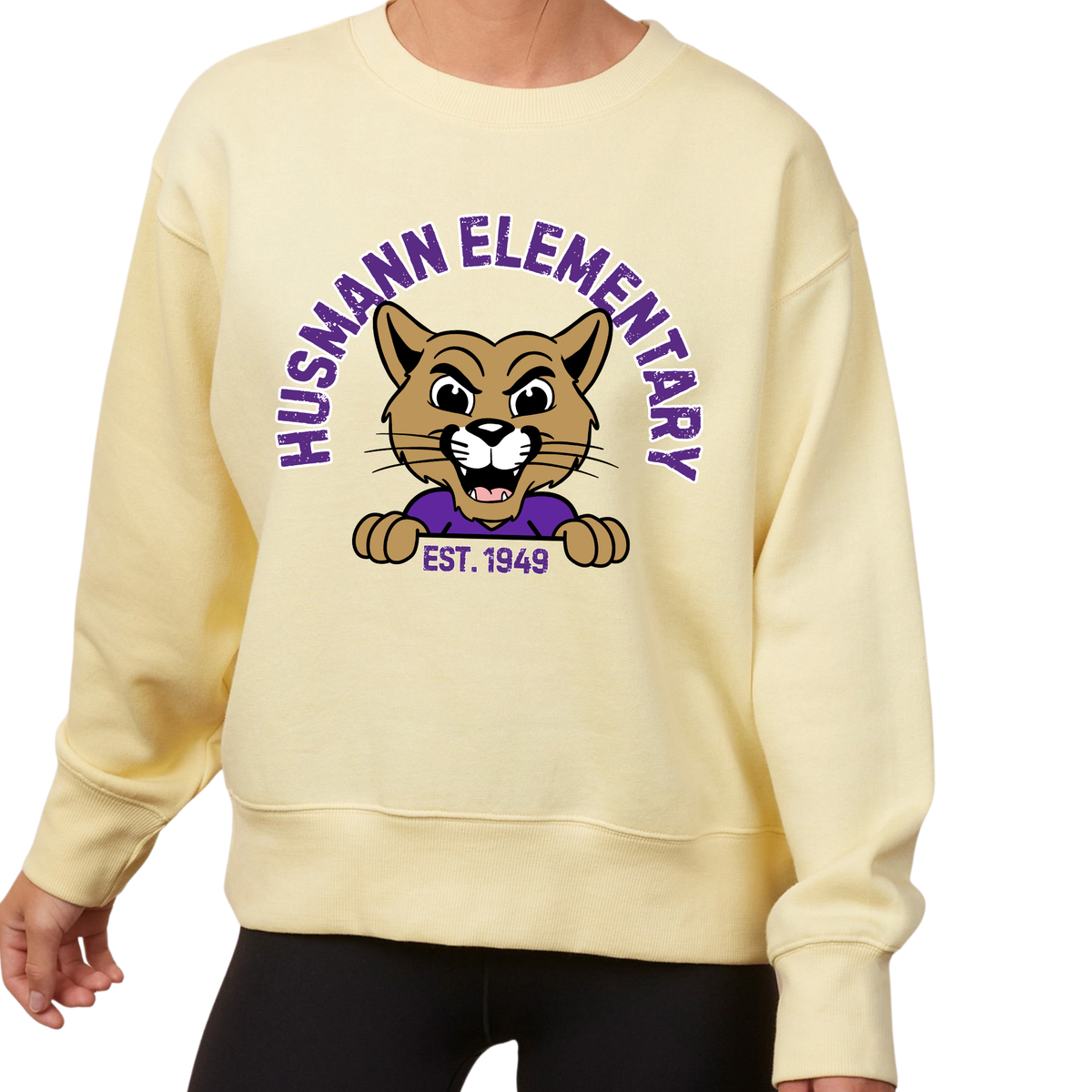Husmann Elementary, Est. 1949 | Ladies Boxy Crewneck