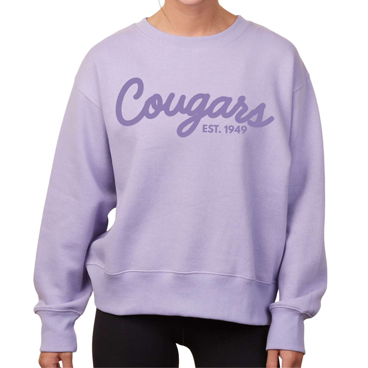 Cougars Puff | Ladies Boxy Crewneck