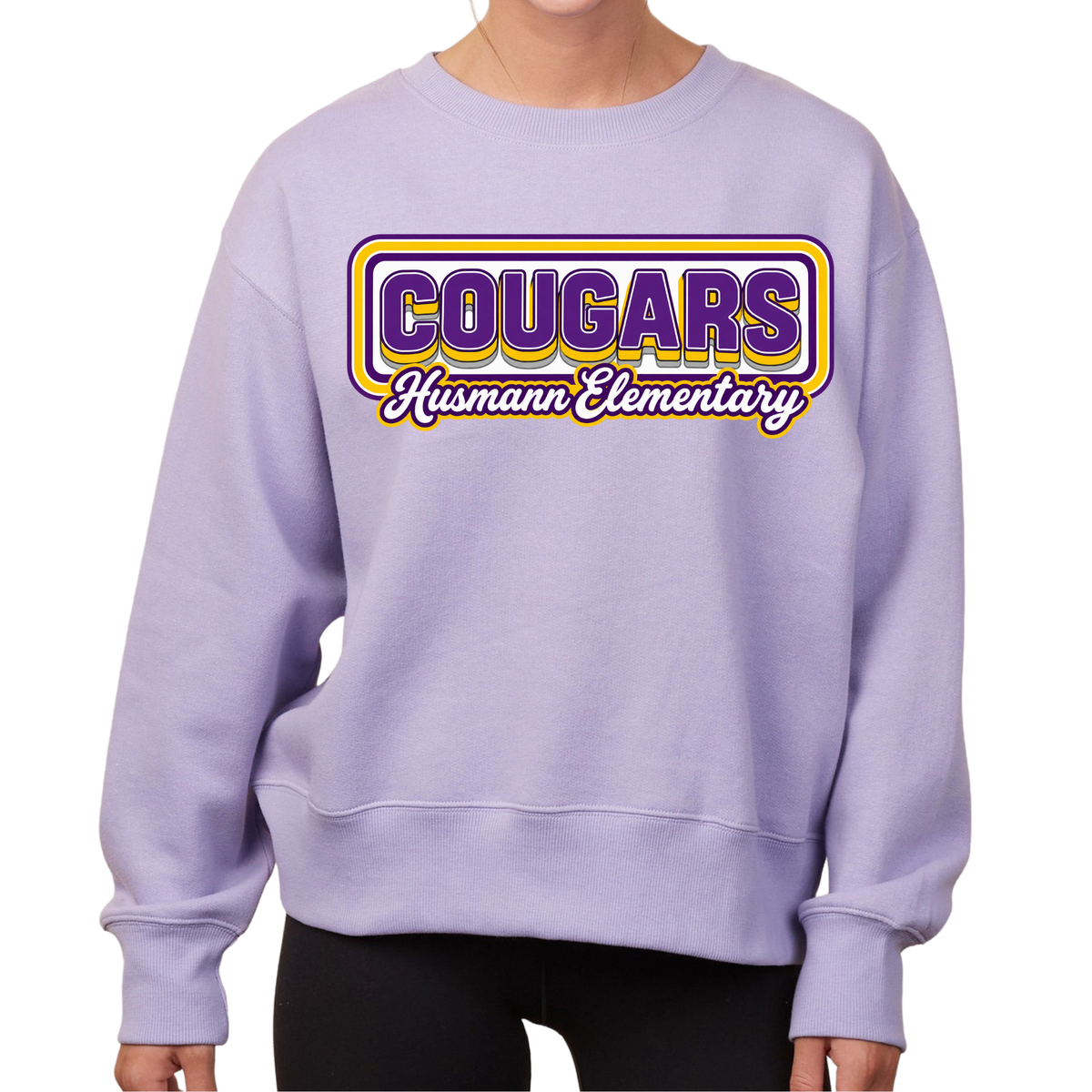 Retro Cougars | Ladies Boxy Crewneck