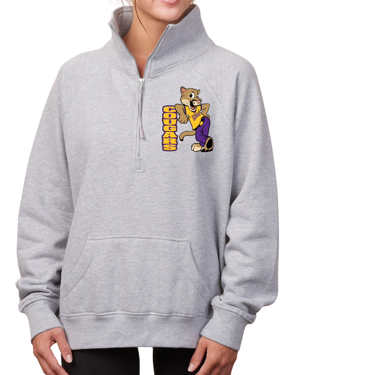 Cougar Lean | Womens Quarter Zip Fleece