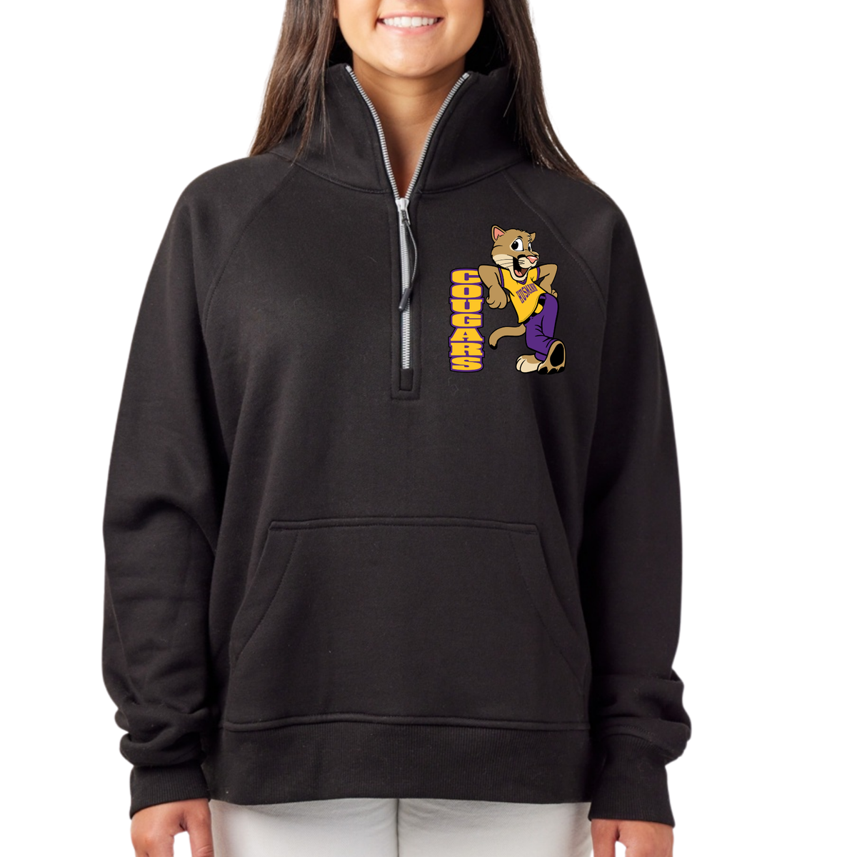Cougar Lean | Womens Quarter Zip Fleece