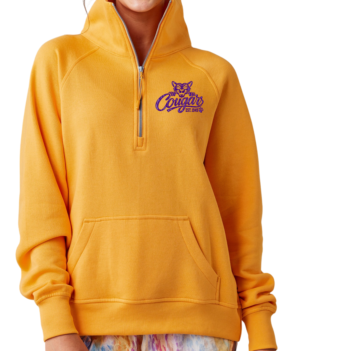 Cougars Mascot | Womens Quarter Zip Fleece