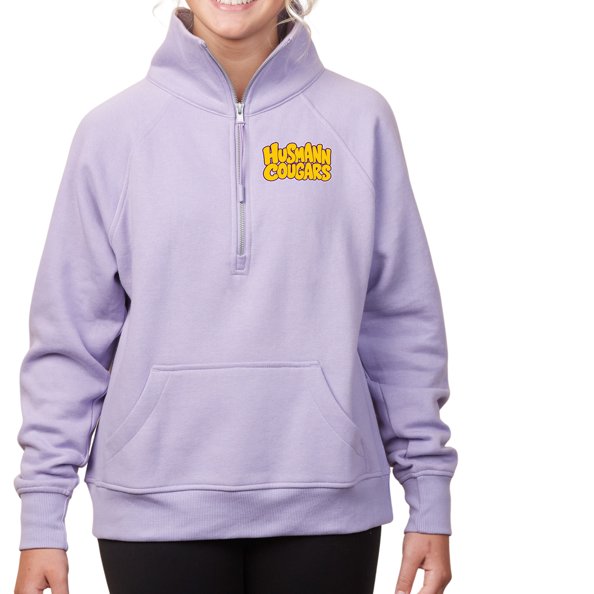 Husmann Cougars Bubble | Womens Quarter Zip Fleece