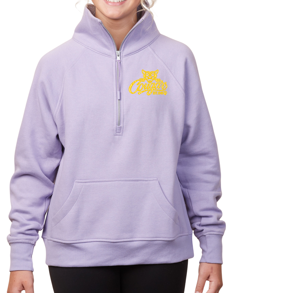 Cougars Mascot | Womens Quarter Zip Fleece