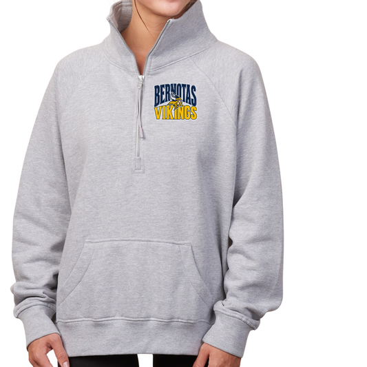 Bernotas Vikings Mascot | Womens Quarter Zip Fleece