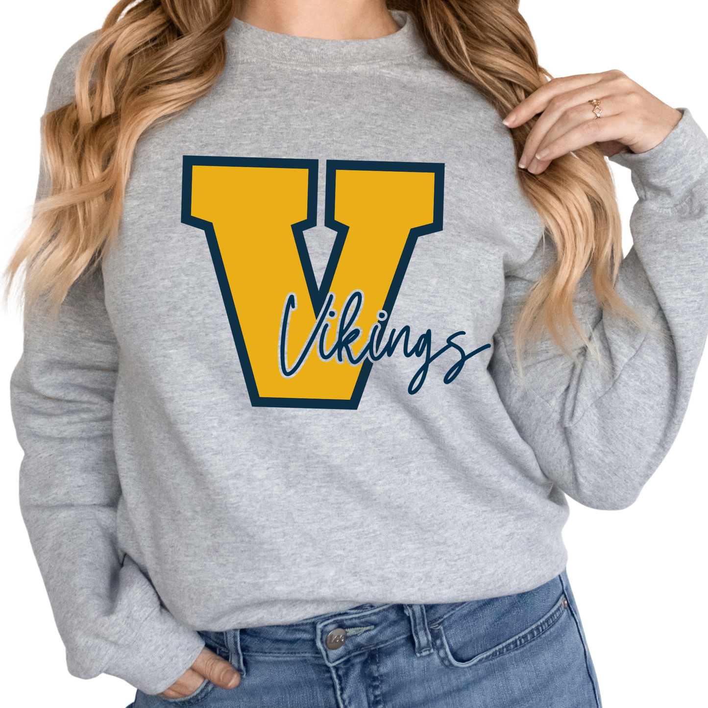 Big V for Vikings | Adult Crewneck