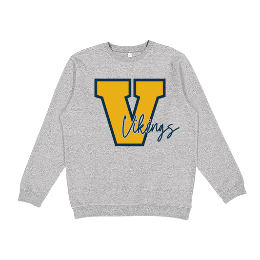 Big V for Vikings | Youth Fleece Crewneck