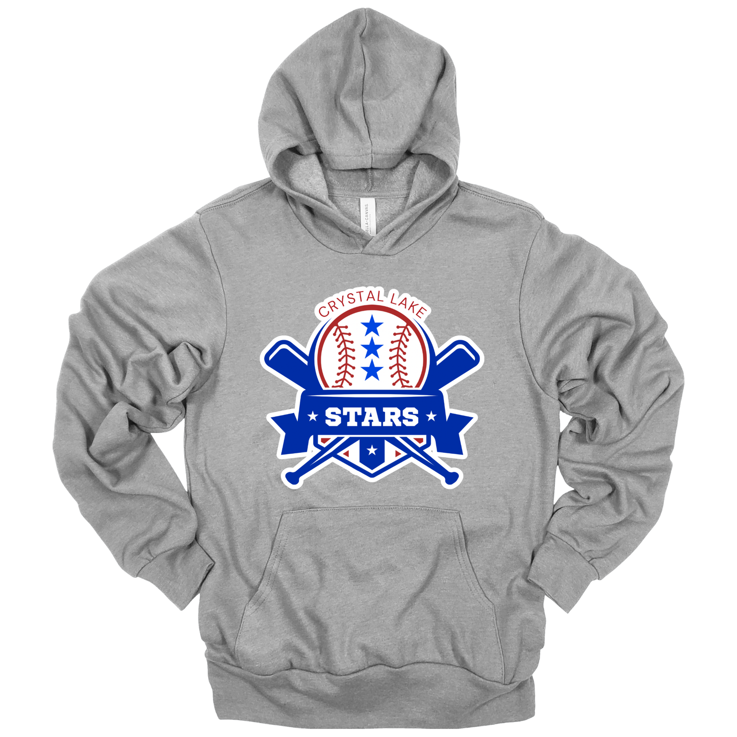 Crystal Lake Stars Logo | Adult Hooded Sweatshirt
