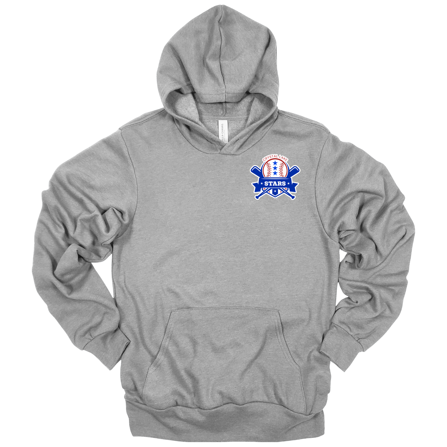 Crystal Lake Stars Pocket Logo | Adult Hooded Sweatshirt