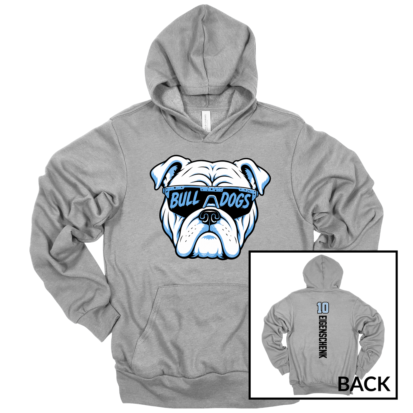 Bulldog Glasses | Adult Hooded Sweatshirt