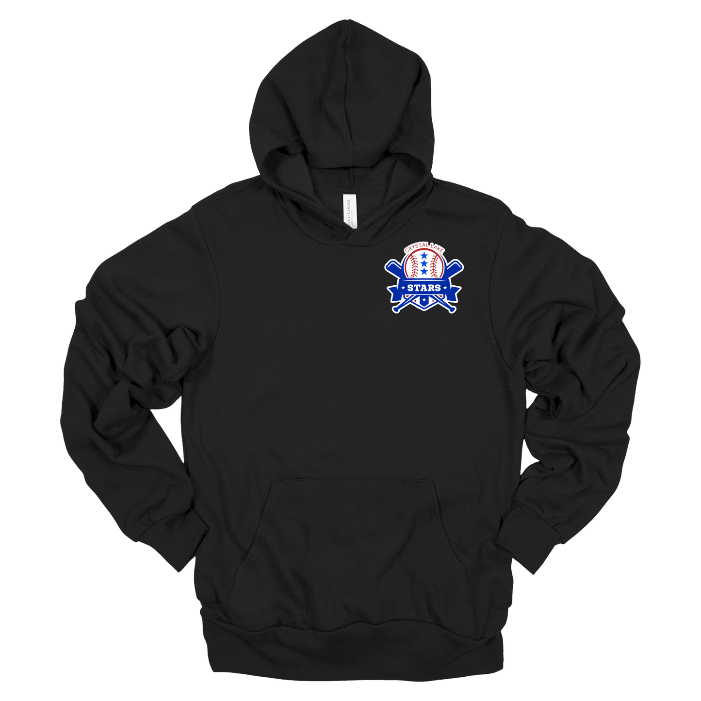 Crystal Lake Stars Pocket Logo | Adult Hooded Sweatshirt