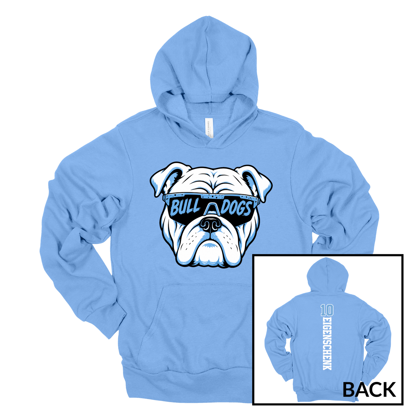 Bulldog Glasses | Adult Hooded Sweatshirt