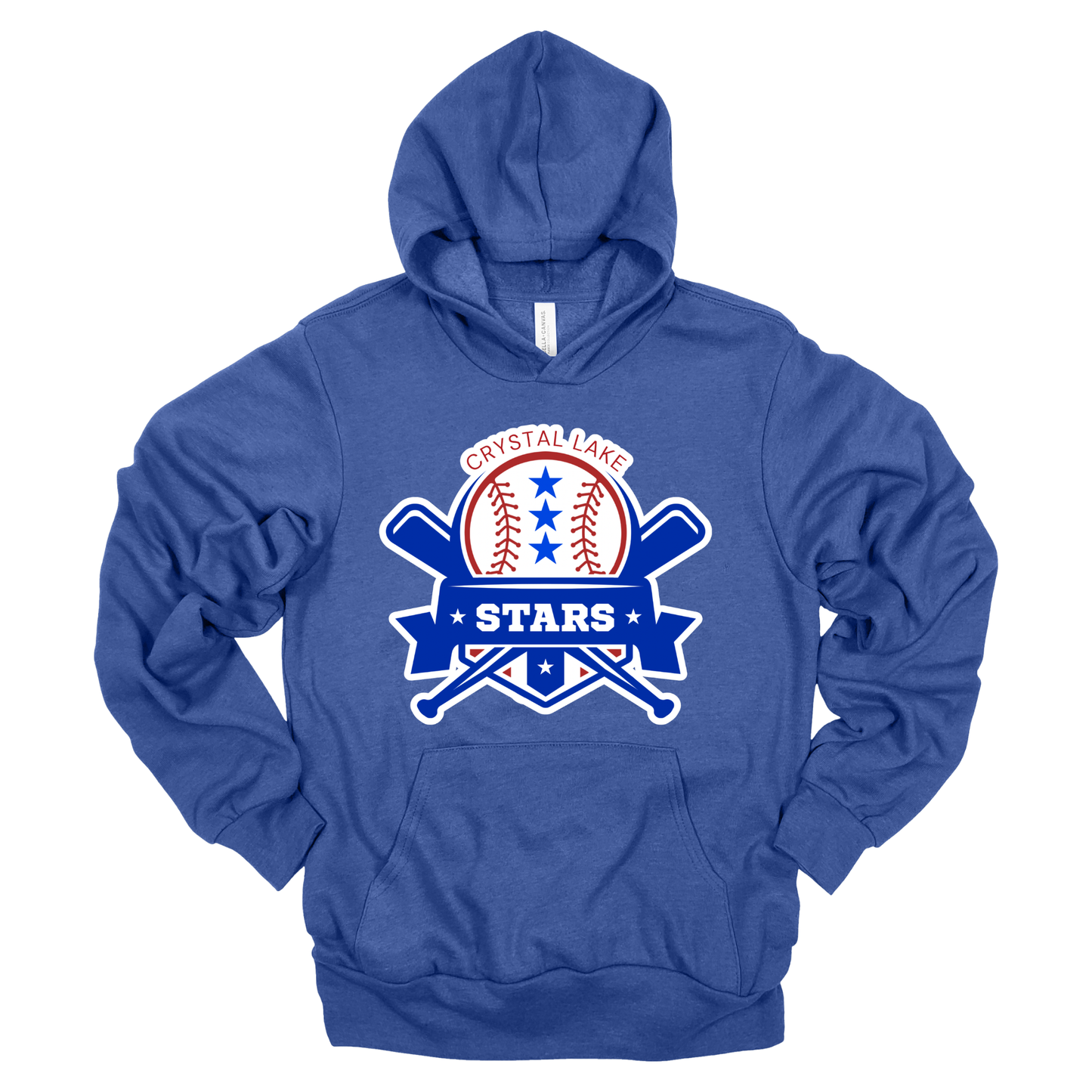 Crystal Lake Stars Logo | Adult Hooded Sweatshirt