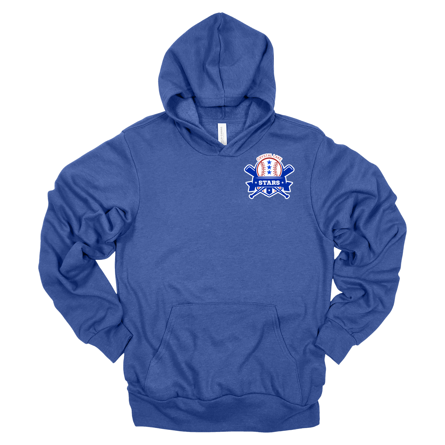 Crystal Lake Stars Pocket Logo | Adult Hooded Sweatshirt