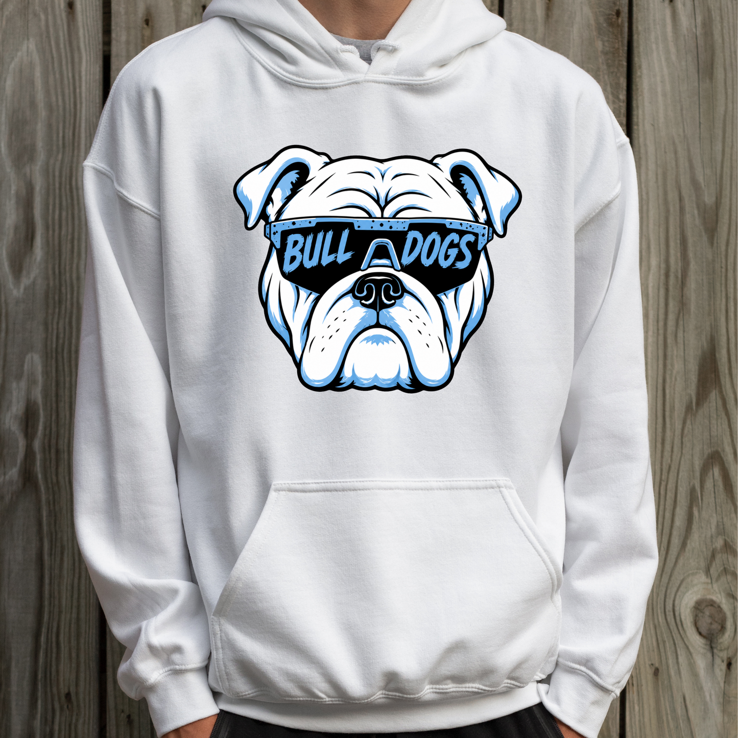 Bulldog Glasses | Adult Hooded Sweatshirt