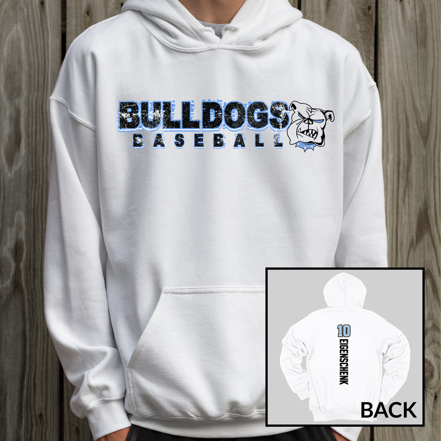Bulldogs Baseball | Adult Hooded Sweatshirt