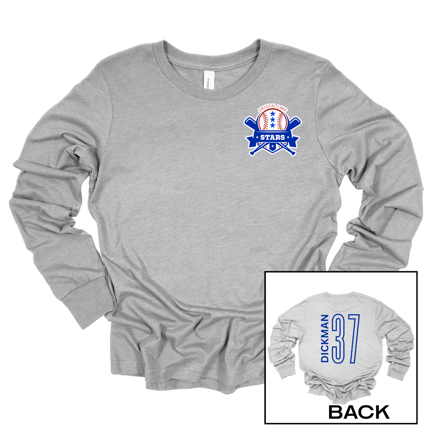 Crystal Lake Stars Pocket Logo | Long Sleeve Tee