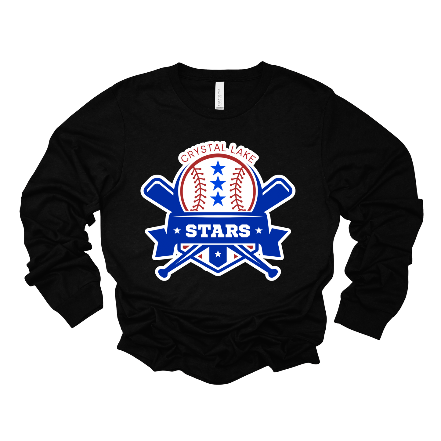 Crystal Lake Stars Logo | Long Sleeve Tee