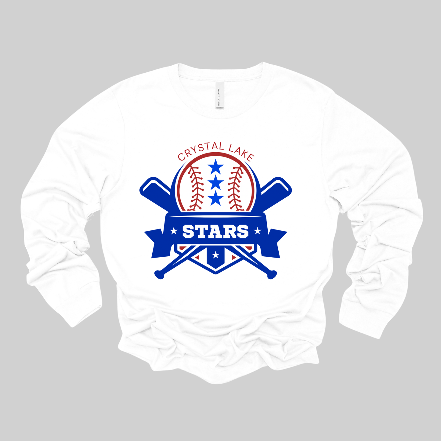 Crystal Lake Stars Logo | Long Sleeve Tee